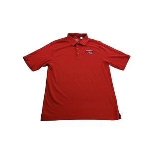 Cutter Buck - New England Patriots Super Bowl LI  Mens Red Polo Shirt - Size L